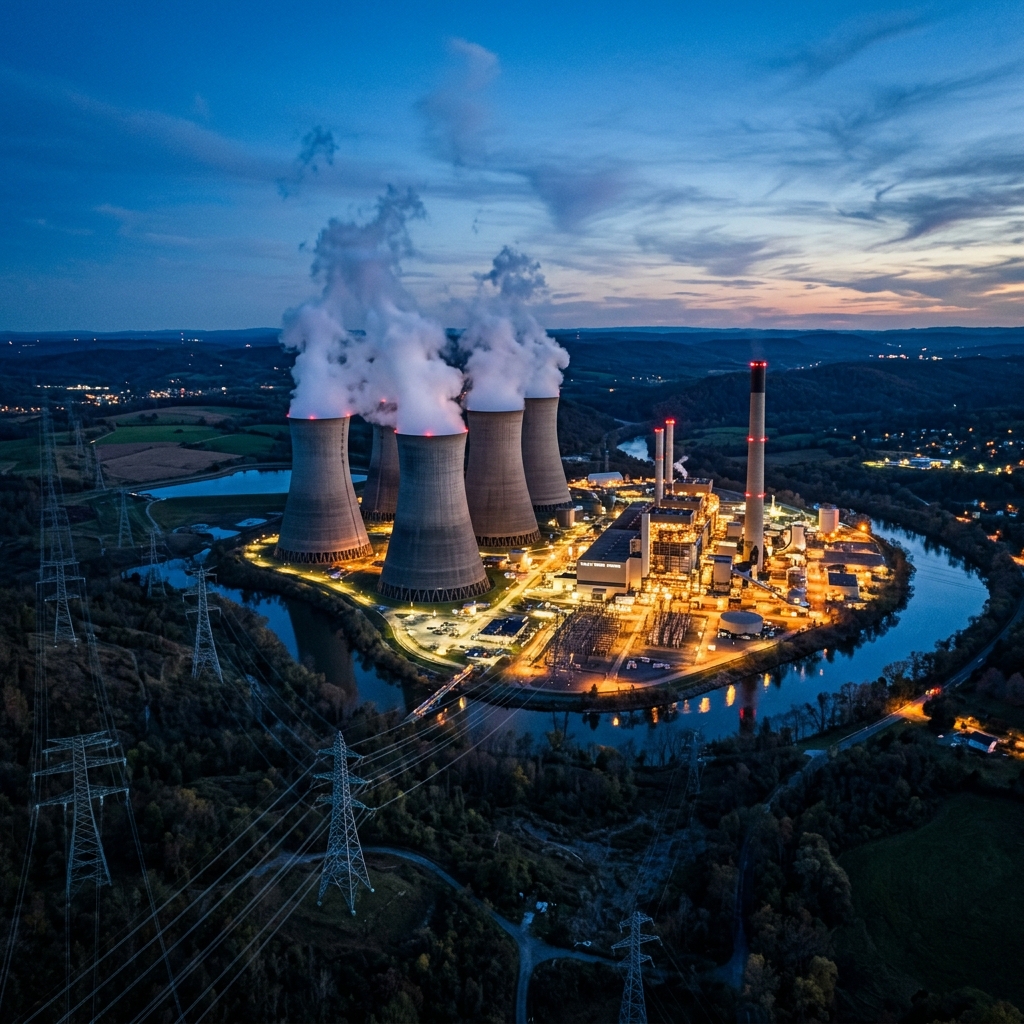 Modern Power Plant Facility